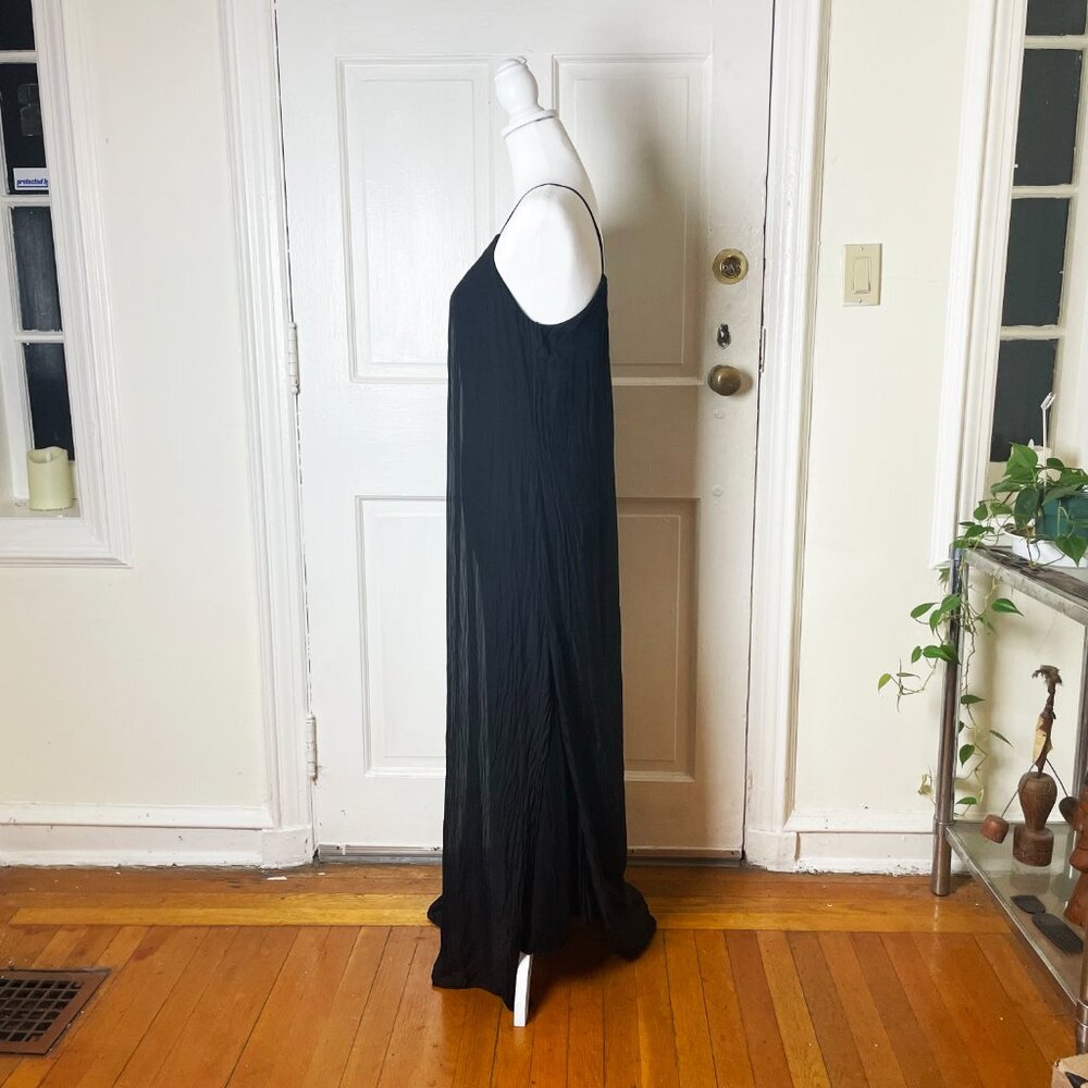 Made In Italy Black 100% Silk Maxi Dress | Moda Rose Style | EUC - Picture 5 of 7